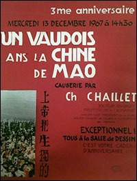 13 décembre 1967 - Un Vaudois dans la Chine de Mao, causerie de Ch. CHAILLET