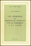 Louis DERMIGNY - Les mémoires de Charles de Constant sur le commerce à la Chine