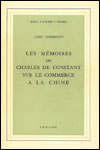 Louis DERMIGNY - Les mémoires de Charles de Constant sur le commerce à la Chine